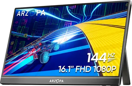 ARZOPA 16.1" FHD Portable Monitor 144Hz - Slim USB-C Display