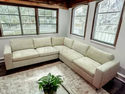 Pottery Barn beige color 6 seater sofa
