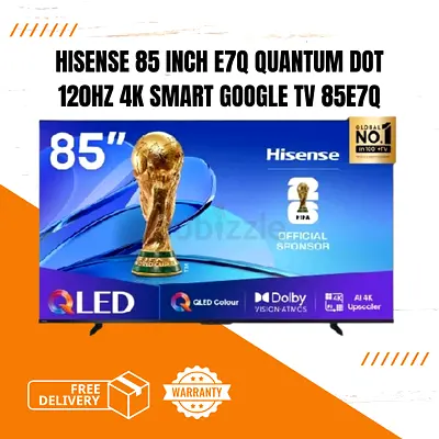 Hisense 85 Inch E7Q Quantum Dot 120Hz 4K Smart Google TV 85E7Q