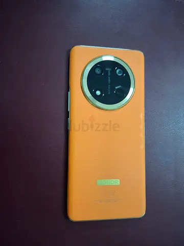 HONOR x9c (orange leather back) - good condition TDRA version less used zero scratches