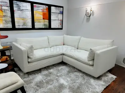 Expensive quality marina home off white color feather 🪶 filled modular sofa