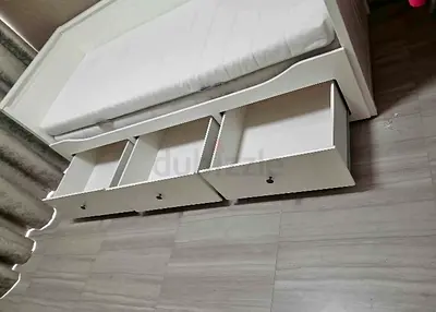 IKEA Hamnes day bed with 2 mattress and 3store drawers underneath is available