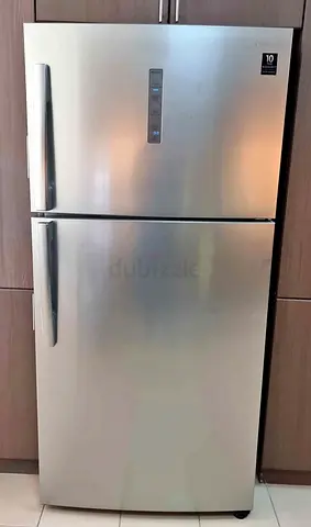 Silver Top-Freezer Refrigerator - Good Condition, 2 Doors