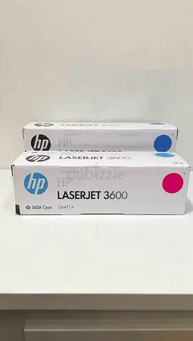 Two HP LaserJet 3600 Toner Cartridges (Cyan & Magenta) - New