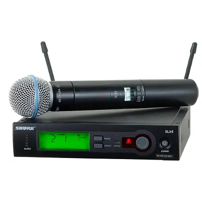 Shure SLX4 Wireless Microphone System with Handheld Mic - Good Working Condition