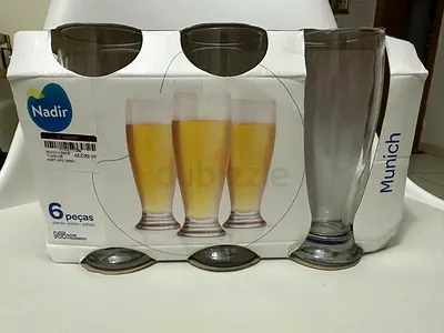 Set of 6 Nadir Munich Beer/Long Drink Glasses - New in Box