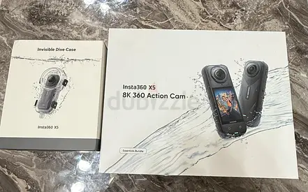 Insta360 X5 8K – Like New + 2 Batteries & Dive Case
