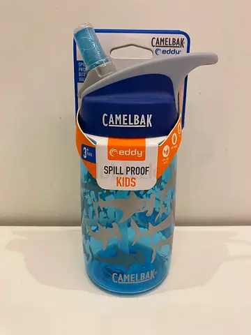 Camelback Eddy Spill Proof Kids Water Bottle - Blue Sharks