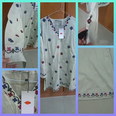 Khaadi Embroidered Shirt with Bellbottoms L