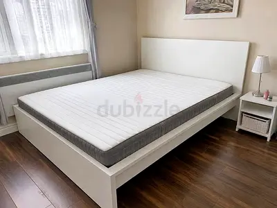 IKEA king bed frame with IKEA mattress180x200