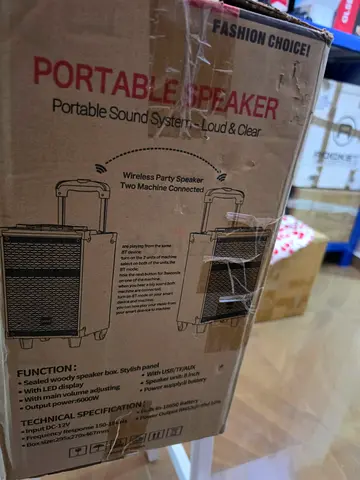 Portable Bluetooth Party Speaker with Trolley Handle BAAB 8 Inch Portable Stereo B-Q8(New in Box)