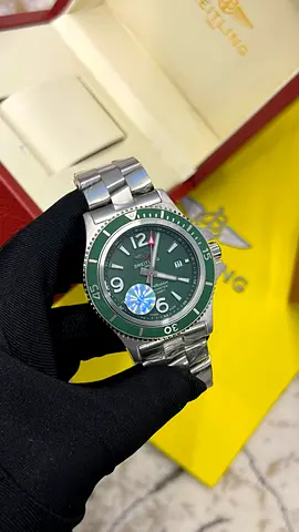 Breitling Superocean Heritage II green dial stainless steel watch