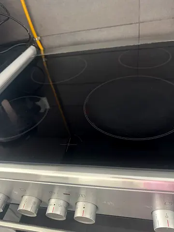 Used Stainless Steel Electric Cooktop with Ceramic Glass Hob and Oven Controls
