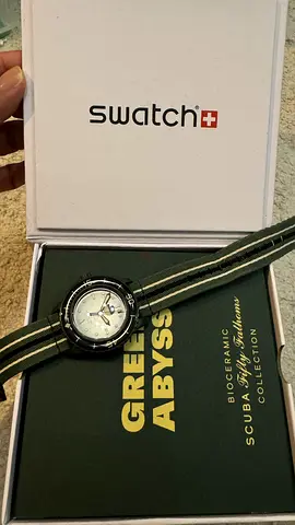 Swatch x Blancpain Green Abyss Scuba Ceramic Men's Sport Watch with Nylon Strap