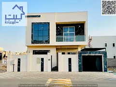 Modern villa, Al Amerah, Ajman, ready to move in, with one month free, opposite Khalifa Street, at a