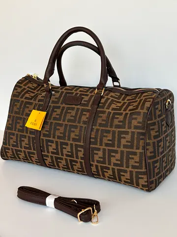 Fendi duffel bag travel bag gym bag brown