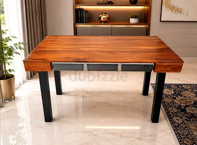 Marina Home Solid wood study desk with 3 drawers
