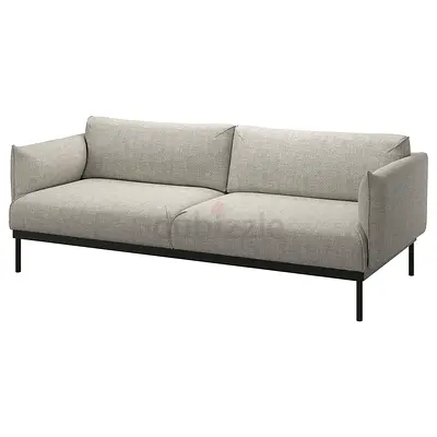 Three-seat sofa with removable cushions — brand new, 231 cm wide