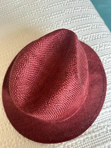 Borsalino Italian Fedora Hat – Burgundy – New Without Tags
