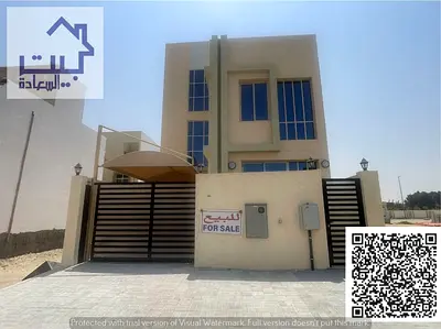 Townhouse for rent in Al Zahia. Close to the mosque, services, and Al Safir Mall. 3 floors, 3 master bedrooms, living room, majlis, maid's room, and r