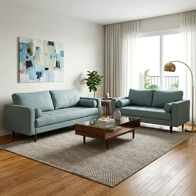 5 Seater 3+2 Sofa Set - Modern Mid-Century Style
