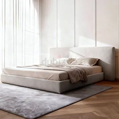 Wide low headboard super king size bed frame