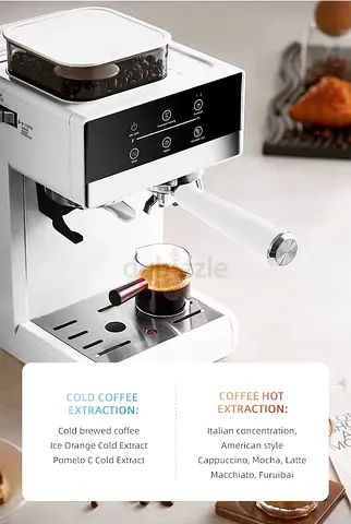Compact Dual Extraction Espresso & Coffee Machine — Hot & Cold Brew Capable