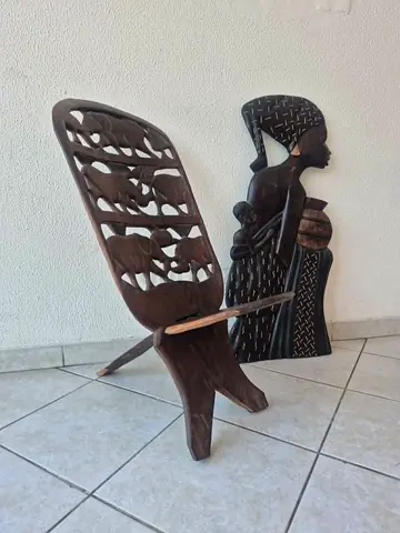 african wooden chair