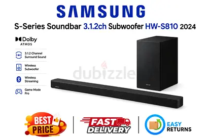 Samsung Soundbar in Dubai - Soundbar with Subwoofer 2024 - New, All Accessories - FREE DELIVERY