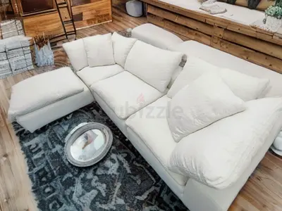 Marina home feather 🪶 filled modular sofa with ottoman