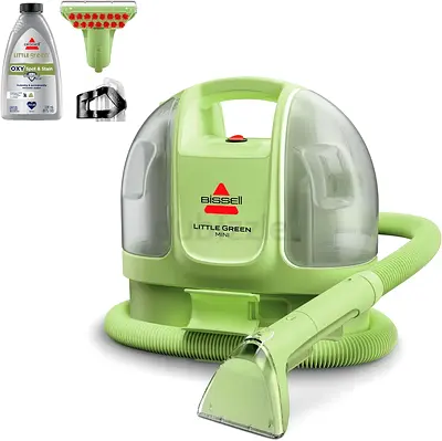 BISSELL Little Green Mini Portable Carpet and Upholstery Deep Cleaner CarAuto Detailer with HydroRin
