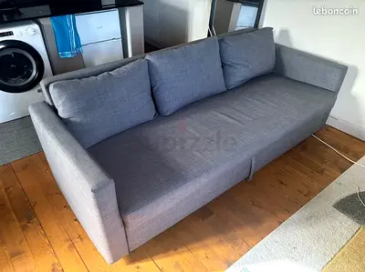 Grey 3-seater sofa bed in good condition