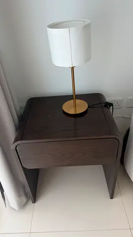 Dark wood bedside table / nightstand in good condition