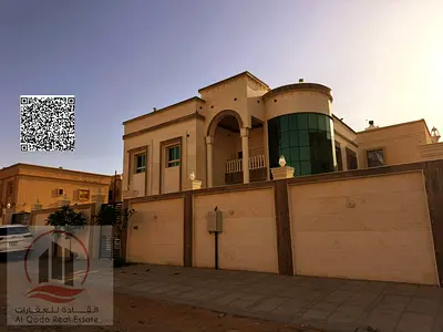 Villa for sale in Ajman, Al Yasmin area, 6200 sq ft, fully furnished with electricity, water, and a