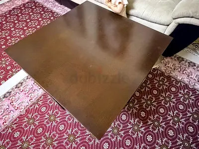 Dark Wood Square Coffee Table 92cm x 92cm