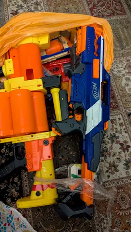 Bundle of Nerf-style Toy Blasters and Accessories - Used Set