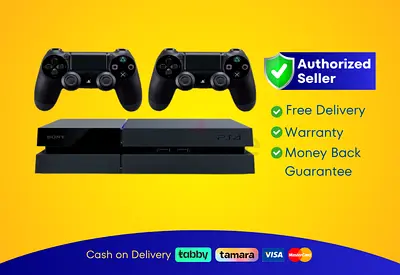 Sony PlayStation 4 - Fat - Black - 500GB with 2 Controller | Brand New | Warranty | FREE Delivery