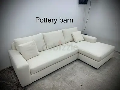 Looks great condition pottery barn lshape sofa