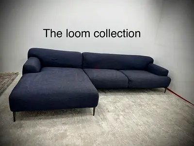 Like new condition the loom collection lshape sofa