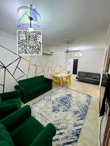 غرفه وصاله مفروش -ايجار شهري بالروضه 3-بجوار مطعم بحر الاماارات-وشارع الشيخ عمار وسهل لمخرج دبي