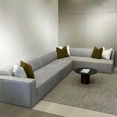 Large L-shaped Grey Modular Sofa – Comfortable Modern Sectional