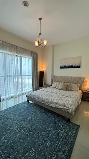 Spacious Master Bedroom for Rent in Jadaf with Burj Khalifa View