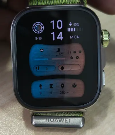 Huawei Watch Fit 4 Pro, with Sapphire Glass & Titanium (Green Band) - Good Condition