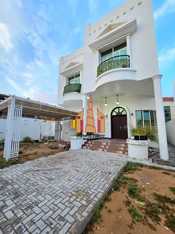 Near beach neat and clean 5 bedroom villa garden parking hall Majlis balcony wardrobes maid room 110k