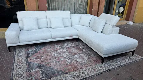 Natuzzi L Shape Sofa Beige
