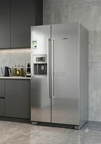 Bosch Side-by-Side Refrigerator Freezer – Water Dispenser | Good Condition