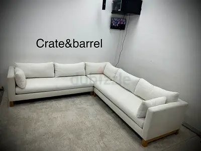 As perfect condition crate&barrel corner sofa