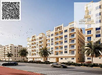 For Sale in Ajman - Al Ameera Village - Two Bedrooms & Hall - 2 Bathrooms - Spacious Area 1,375 sq ft - Modern Kitchen - Built-in Wardrobes - Building
