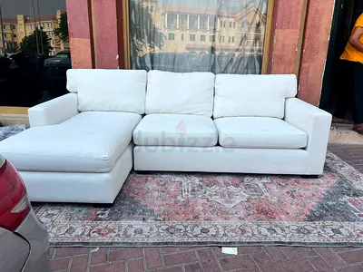 Lshape crate and barrel sectional sofa