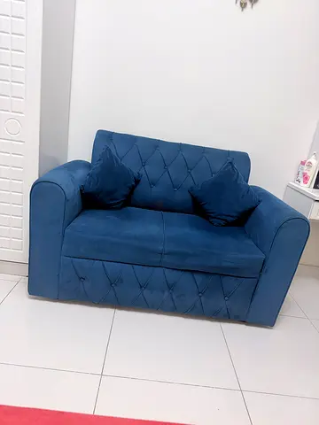 Blue 2-Seater Sofa in Good Condition